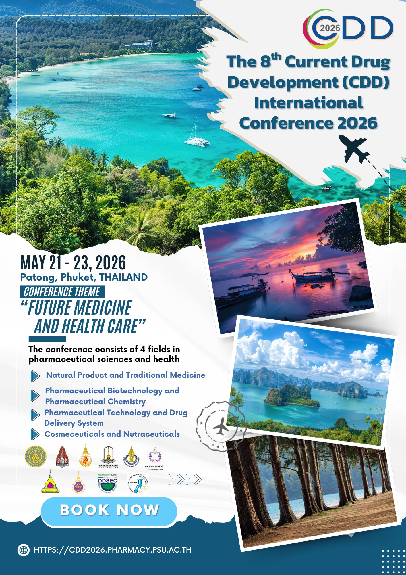 ขอเชิญเข้าร่วม การประชุมวิชาการนานาชาติ The 8th Current Drug Development (CDD) 2026 ภายใต้หัวข้อ “Future Medicine and Health Care”