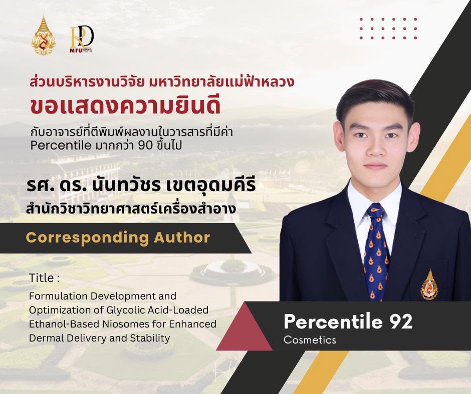 Congratulations to Asst. Prof. Dr. Nuntawat Khat-udomkiri